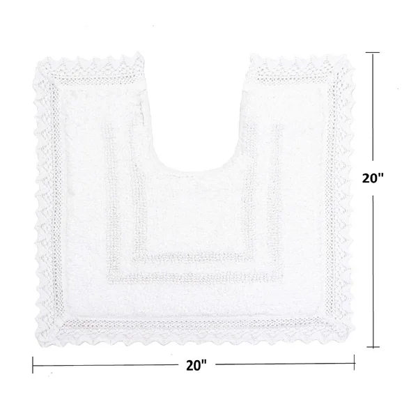 Home Weavers Opulent Bathmat Collection - Absorbent Cotton Soft Reversible Bath Rug, Machine Washable - 24x22x40x22 - Ivory