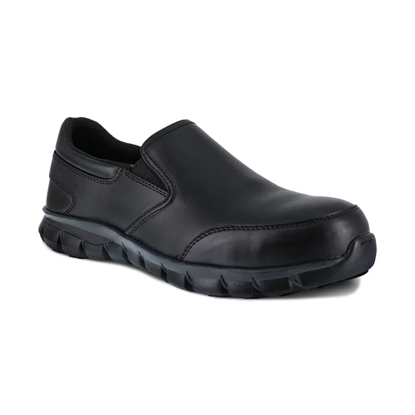 Reebok Sublite Cushion Work Slip-On Composite Toe SD, Men's Black