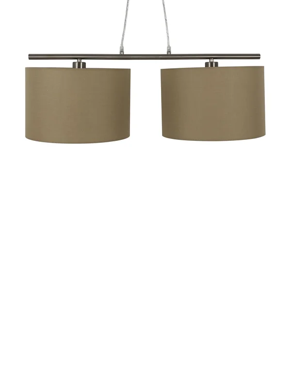 Kloss Two Drum Shade Pendant, 63 x 31.5 x 13.78 in