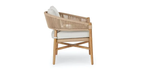 Light Gray Lounge Chair - Solid Wood, Article Makali Outdoor Furniture