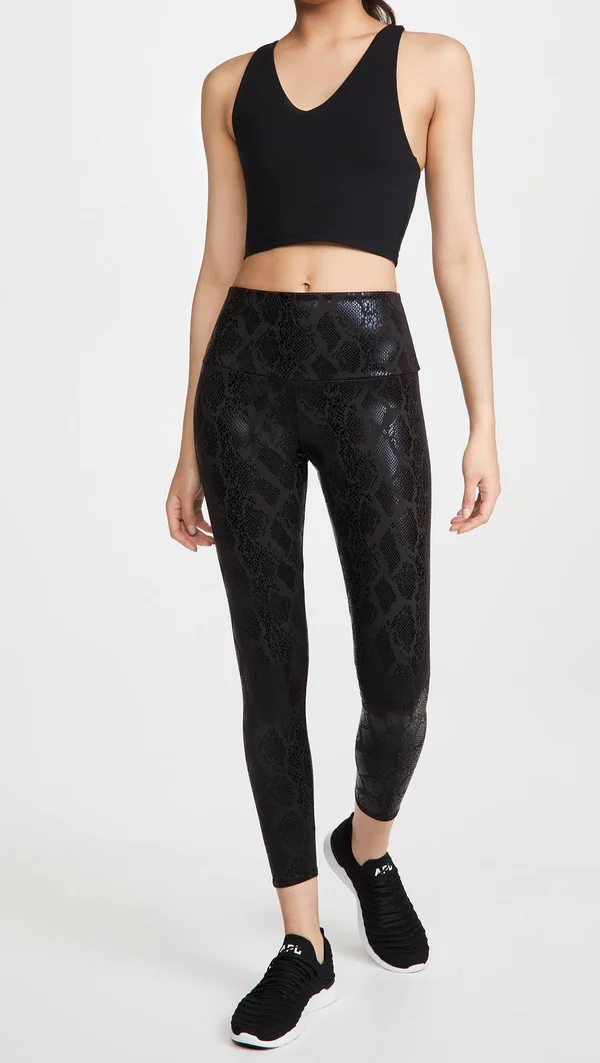 Onzie Foil Midi Legging - Black Snake - Women's