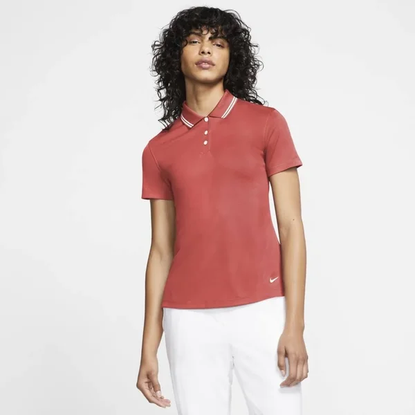 Nike Women's Victory Solid Golf Polo Coral Xs