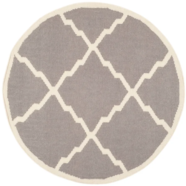 Safavieh 9& x 12& Dhurries DHU567A Grey - Ivory Rug