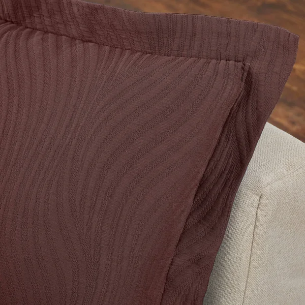 Miranda Haus Laurence Cotton Jacquard Matelasse Bedspread Set - Chocolate - King