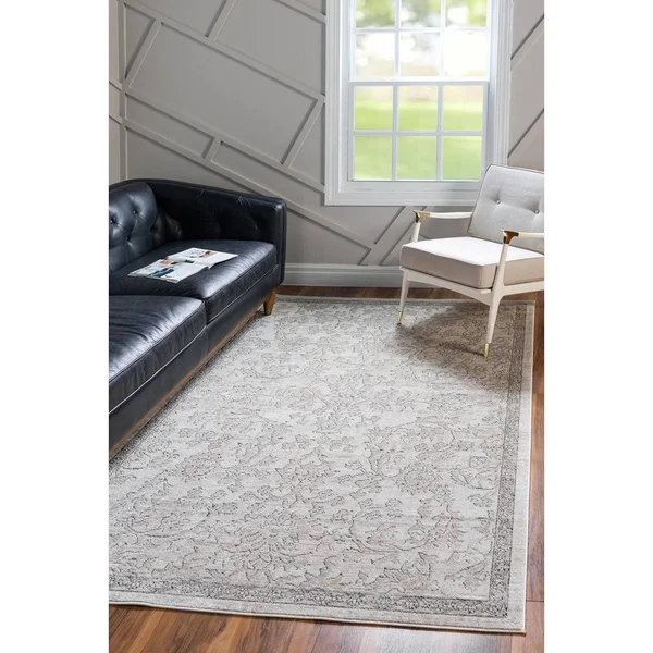 Porch & den Rask Scrolling Floral Area Rug - 6& x 9& - Beige