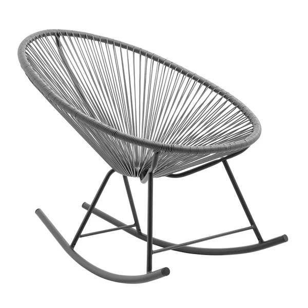 Corvus Sarcelles Modern Wicker Patio Rocking Chairs(Set of 2) - Grey