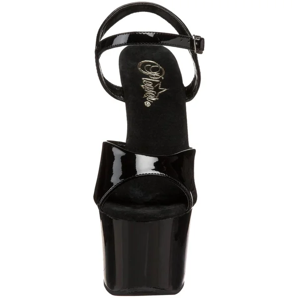 Pleaser Sky-309, 7x22 Spike Heel Platform Sandal - Black 8