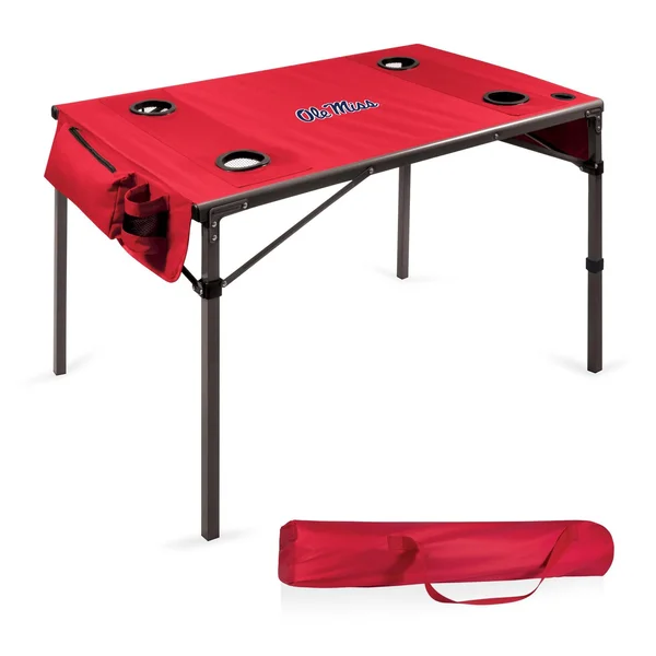Mississippi Rebels Red Travel Table