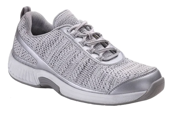 Women's Orthofeet Sandy Sneaker, Size: 6, Silver