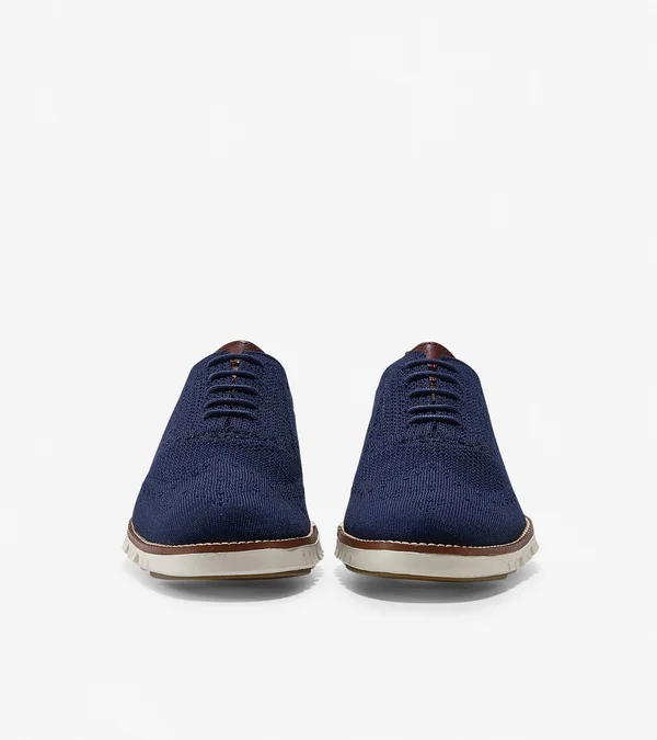 Cole Haan Men's Zerogrand Wingtip Oxford With Stitchlite - Blue, 9.5