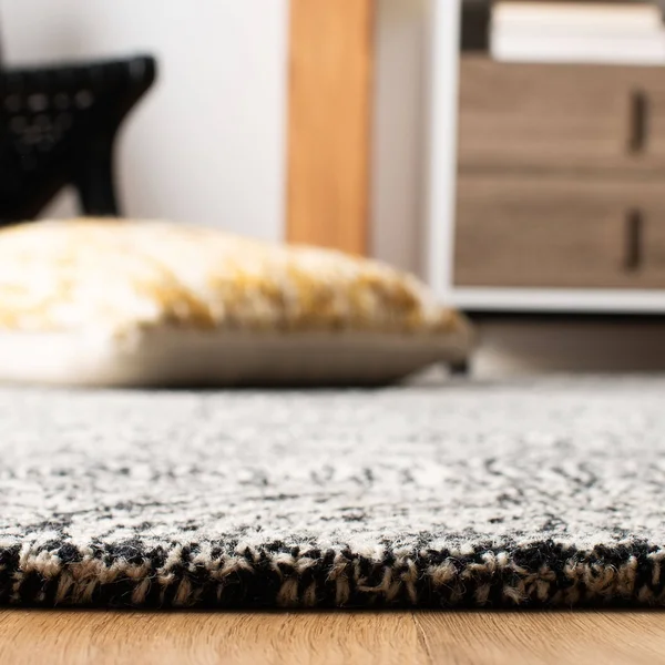 Safavieh Micro-Loop Rug Collection MLP615Z - Black, Ivory - 4& x 6&