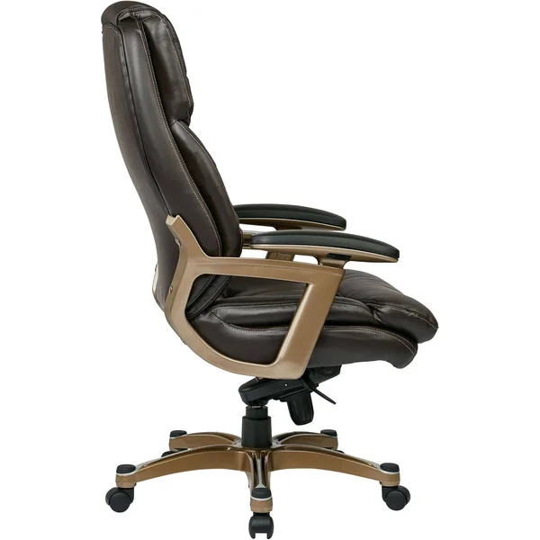 Office Star Cocoa/Espresso Executive Bonded Leather Chair