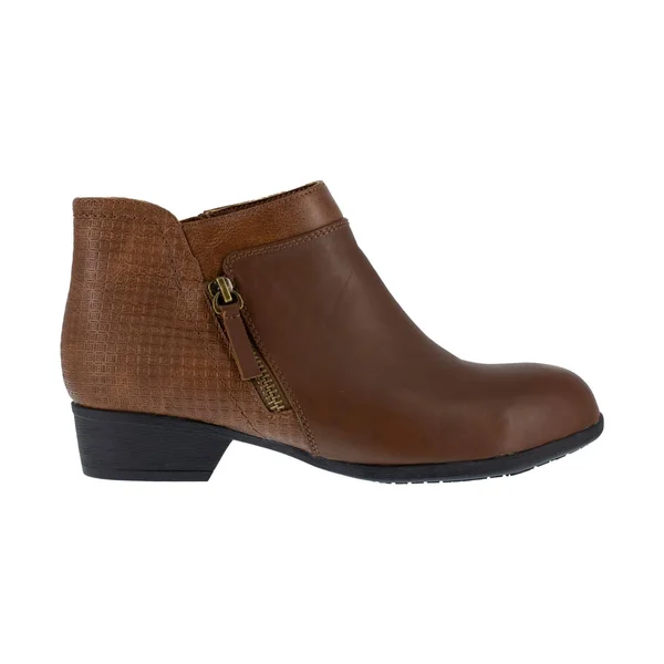 Rockport Works Carly Alloy Toe Work Bootie 6.5 Women's Brown Shoe