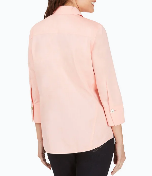 Foxcroft Paityn Non-Iron Cotton Shirt - Pink - 12