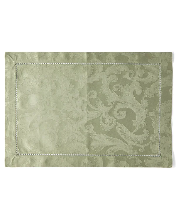 Sferra, Acanthus - Sage Oblong Placemats 14x20, Set 4