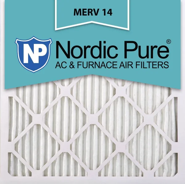 Nordic Pure 10x10x1 Pleated MERV 14 AC Furnace Filters Qty 6