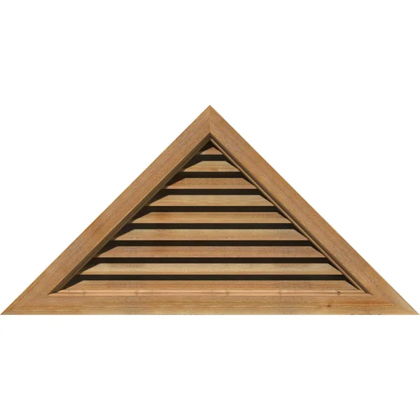 Ekena Millwork GVWTR68X1900RFUWR 68x22W x 19 3/4x22H Triangle Gable Vent (86 1/2x22W x 25 1/8x22H Frame Size) 7/12 Pitch: Unfini