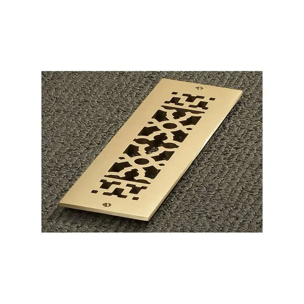 Reggio Registers 412-BH Scroll Series 10x22 x 2-1/4x22 Grille - Brass