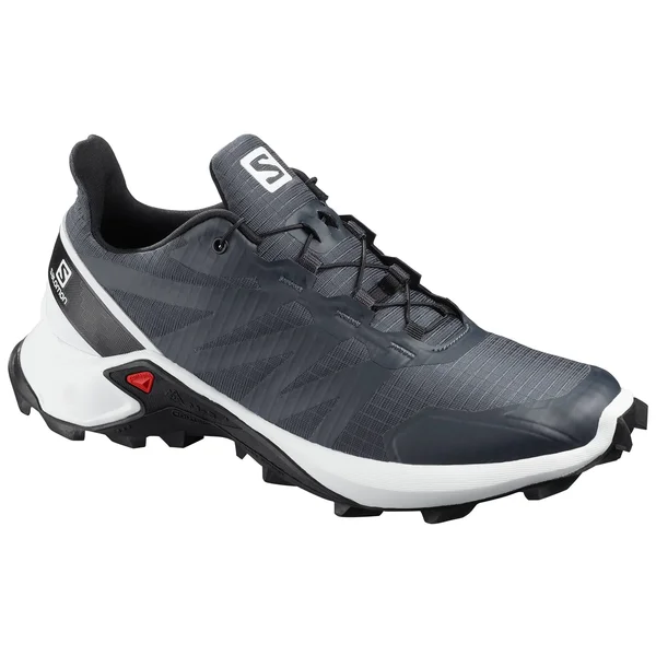 Salomon Women's Supercross Trail Shoes India Ink - White, Black 7.5