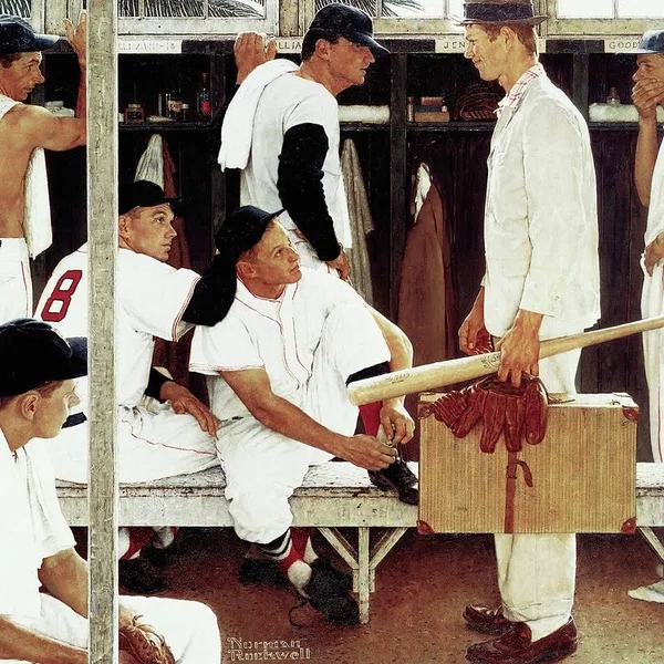 Marmont Hill The Rookie by Norman Rockwell Painting Print on Canvas
