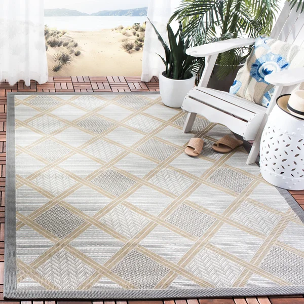 Safavieh Courtyard CY7570-78A21 6&7x22 x 9&6x22 Light Grey - Anthracite Area Rug
