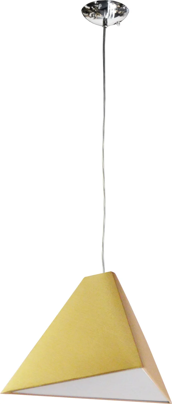 Dainolite 1 Light, 15x22 Triangle Pendant, SGlow Latte TRI-151P-GLD