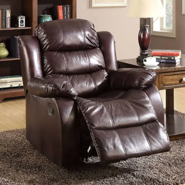 Furniture of America Berkshire Rustic Brown Recliner