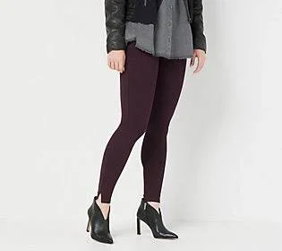 Spanx Ankle Length Ponte Hem Slit Leggings Regular, Size 1X, Brandywine