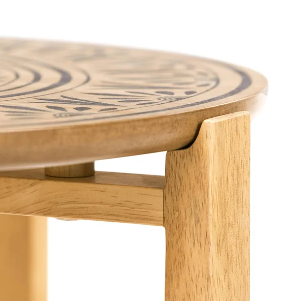 Adore Decor FUTB10103A Dahlia Side Table - Natural