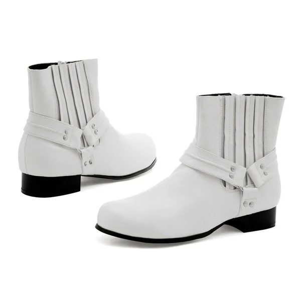 Ellie 129-rebel Men's Calf High Boot - White