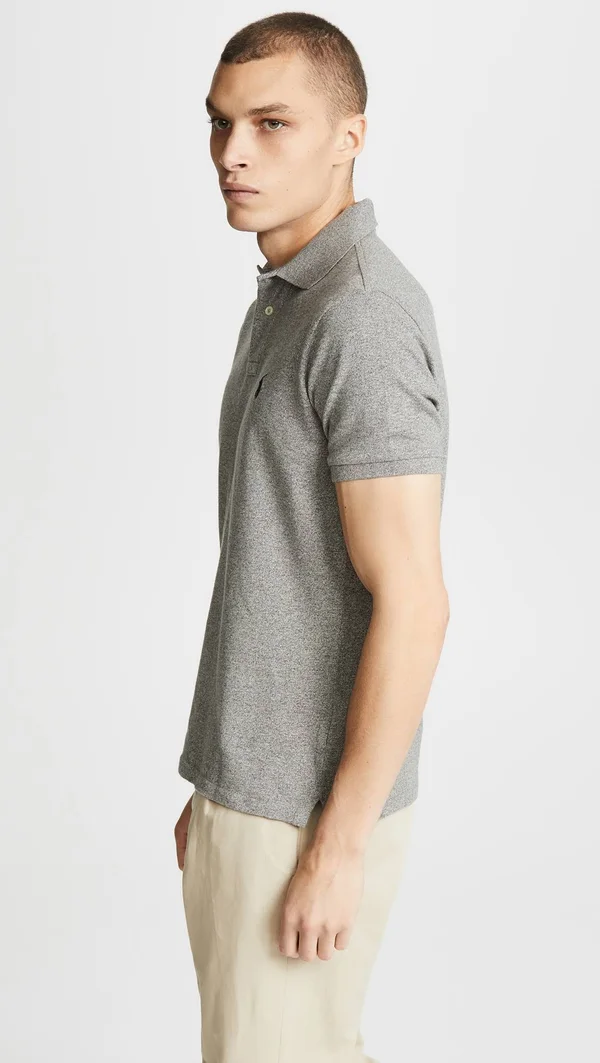 Polo Ralph Lauren Men's Custom Slim Fit Mesh Polo - Canterbury Heather