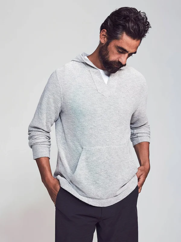 Faherty Brand Baja Beach Poncho in Backloop Jacquard