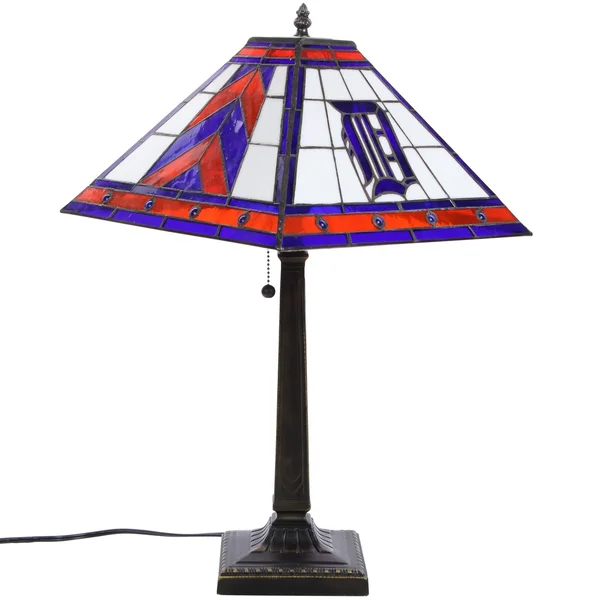 Detroit Tigers Stained Glass Mission Table Lamp