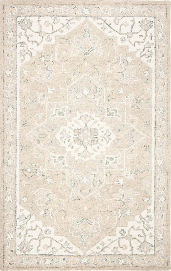 Safavieh Micro-Loop Light Gray/Ivory 9 ft. x 12 ft. Area Rug