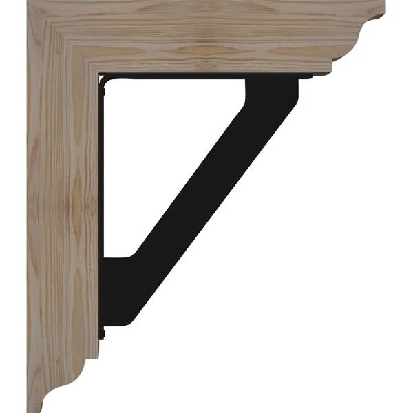 Ekena Millwork 3 1/2 inchw x 20 inchd x 23 inchh Traditional Traditional Ironcrest Smooth BRACKET - Douglas Fir (1 1/2 inchw x 12