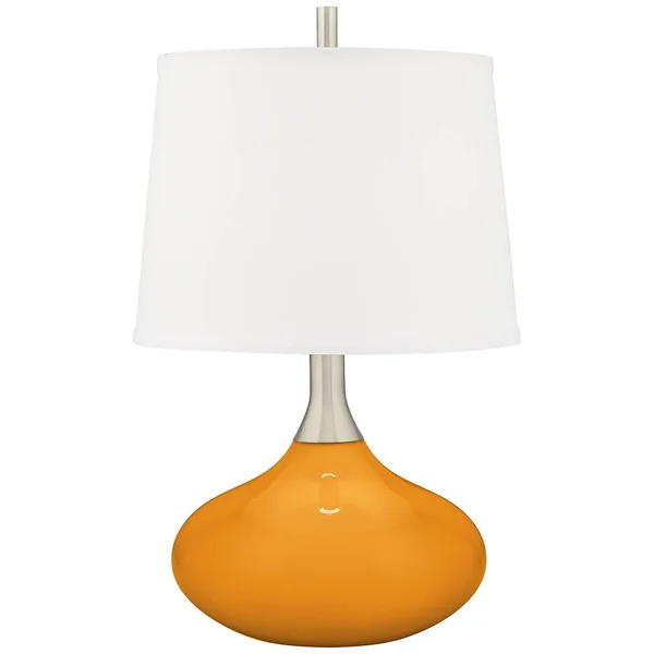 Color + Plus Carnival Felix Modern Table Lamp, Orange
