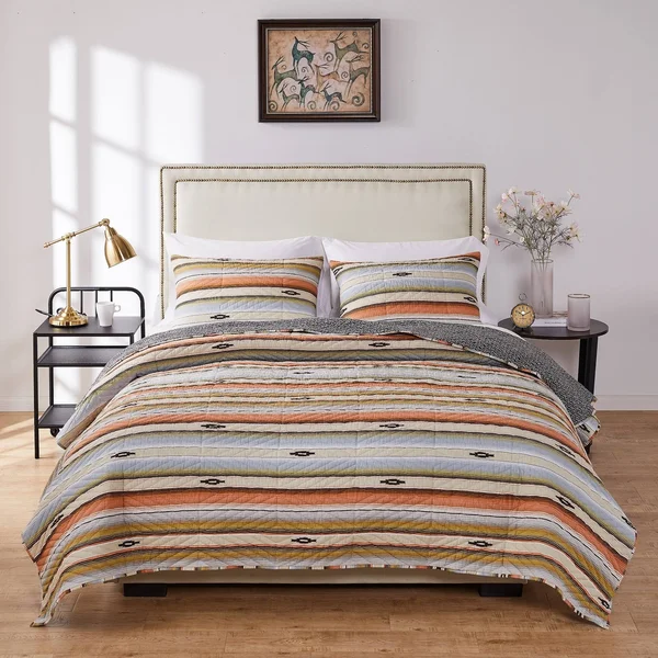Barefoot Bungalow Painted Desert Oversized Quilt and Pillow Sham Set - Twin - Twin XL