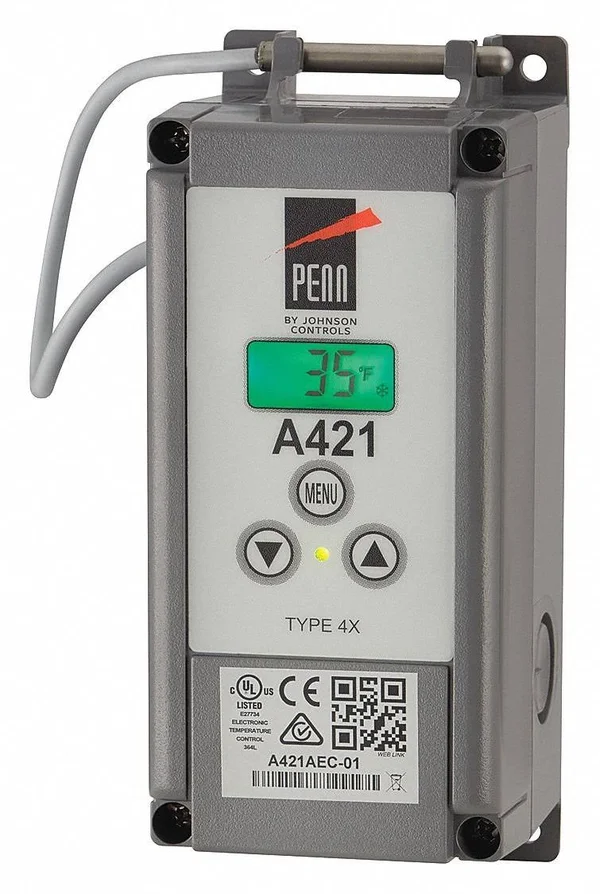 Johnson Controls A421AEC-02C Electronic Temp Control, SPDT, 1 Switch