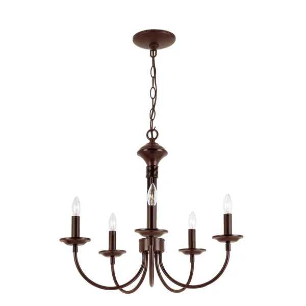 Trans Globe Lighting 9015 Rob 5 Light Chandelier in Rubbed Oil Bronze