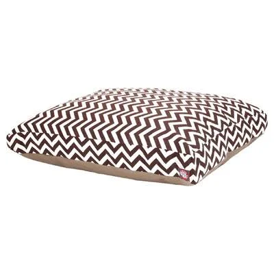 Majestic Pet Zig Zag Pillow Pet Bed Color: Chocolate, Size: Extra Small (20x22 W x 27x22 D)