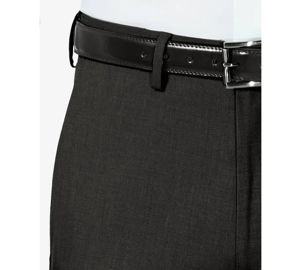 Men's J.M. Haggar Premium Classic-Fit Stretch Sharkskin Flat-Front Hidden Expandable Waist Dress Pants - Size: 40x32, Dark Grey