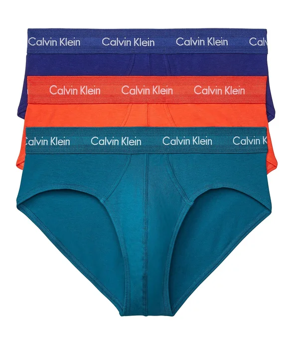 Calvin Klein Cotton Stretch Solid Hip Briefs 3-Pack - XL