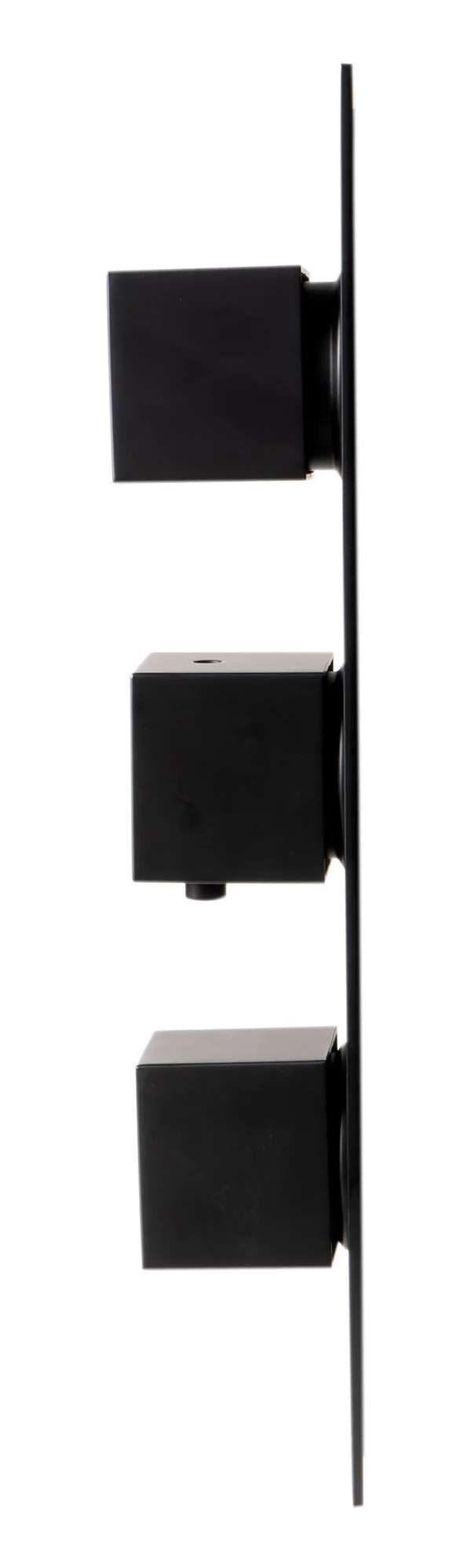 Alfi Black Matte 3-Way Thermostatic Valve Shower Mixer Square Knobs