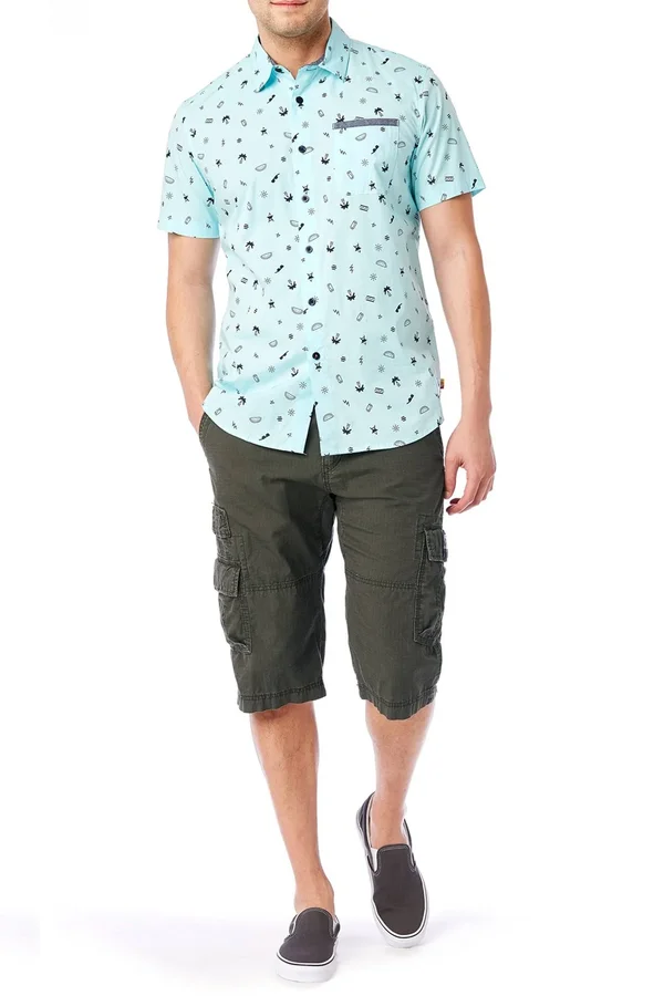 Unionbay Men's Ripstop Belted Messenger Length Cargo Short