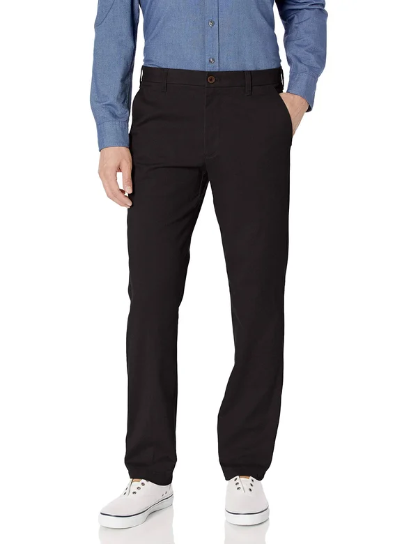 Izod Men's Performance Stretch Straight Fit Flat Front Chino Pant