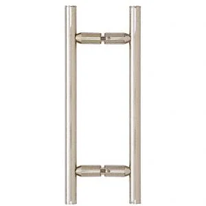 CRL Lp8x8pn Polished Nickel 8 inch Ladder Style Back-to-Back Pull Handles - Silver