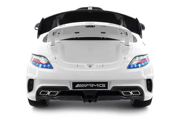 2018 Mercedes SLS AMG 12V Battery Powered Motorized Ride on Toy Car with Built in LCD TV - LED Lights, Leather Seat
