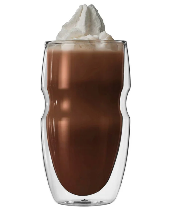 Ozeri Serafino Insulated Drinking Glasses Double Wall 16 oz. Iced Tea/ Coffee (Set-6)