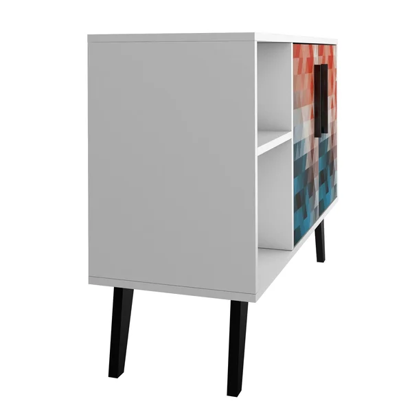 Manhattan Comfort Amsterdam 35.43x22 Sideboard in White Marble