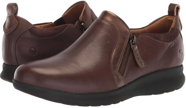 Clarks Un Adorn Zip 6.5 Women's Dark Brown